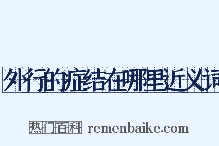 外行的症结在哪里近义词是什么意思的图片